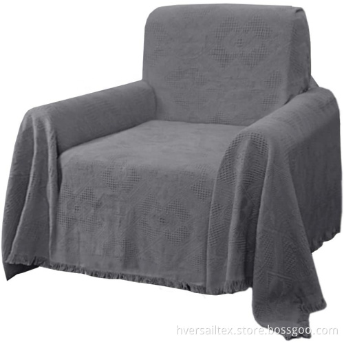 Cotton Sofa Towel Thick Woven Sofa Throw Cover